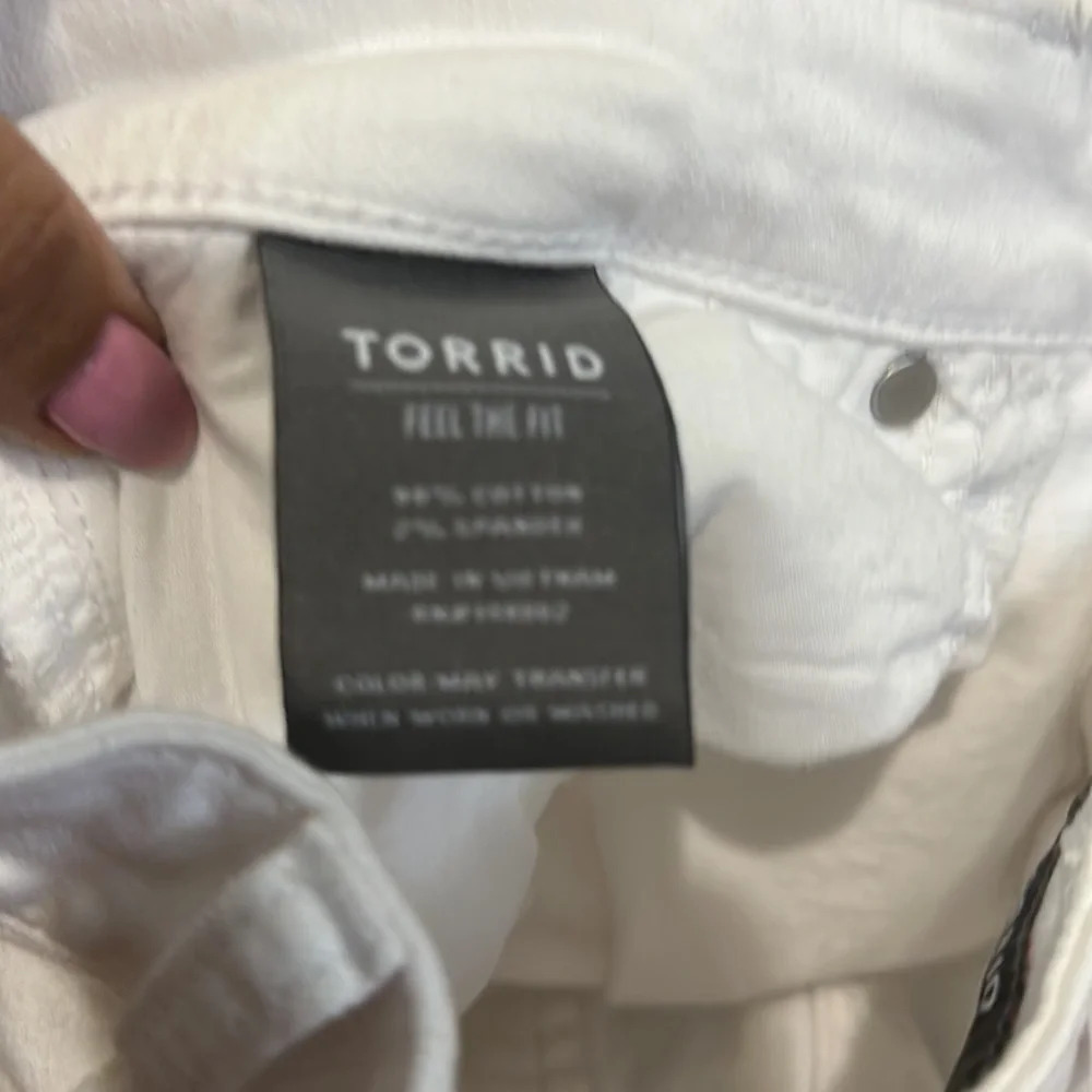 Torrid vintage stretch crop high rise wide leg pants size 14 button fly - Picture 6 of 9